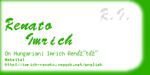 renato imrich business card